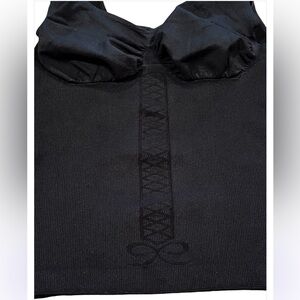 Guess Compression Tummy Control Ribbed Camisole Top M/L Black Scoop Neck NWOT